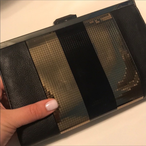 Rachel Rachel Roy Clutch w/ Metallic Accents; New - Picture 5 of 8